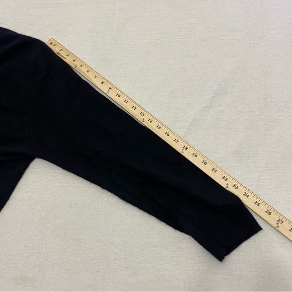 Brooks Brothers Pure Cashmere V-Neck Knit Sweater Mens Size 2XL Black Pullover - Picture 8 of 8